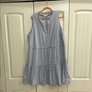 Vineyard Vines Blue Sleeveless Midi Sundress